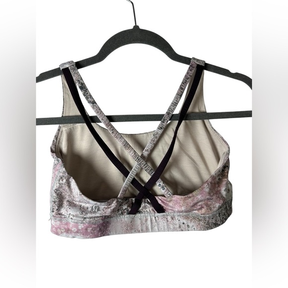 Lululemon Energy Bra Sugar Crush Multi Black Cherry Size 8 - Picture 6 of 9